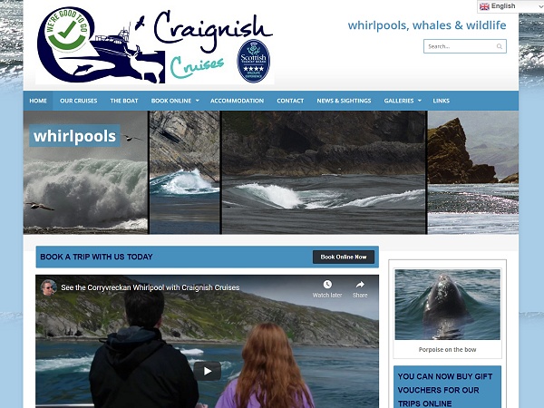 Craignish Cruises - visit the Corryvreckan Whirlpool