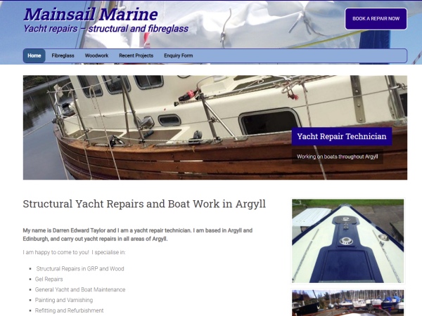Mainsail Marine yacht repair Argyll